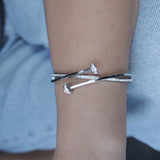 Bratara fixa inox cu cristale eleganta
