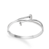 Bratara fixa inox cu cristale eleganta